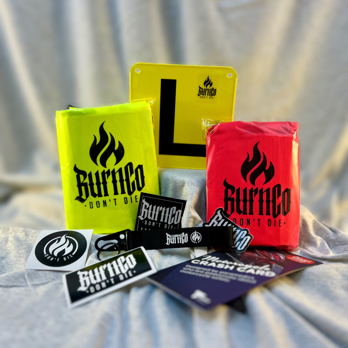 Burnco Rocks Merch BurnCo Rookie Pack | Hi-Vis Motorcycle Safety Starter Kit